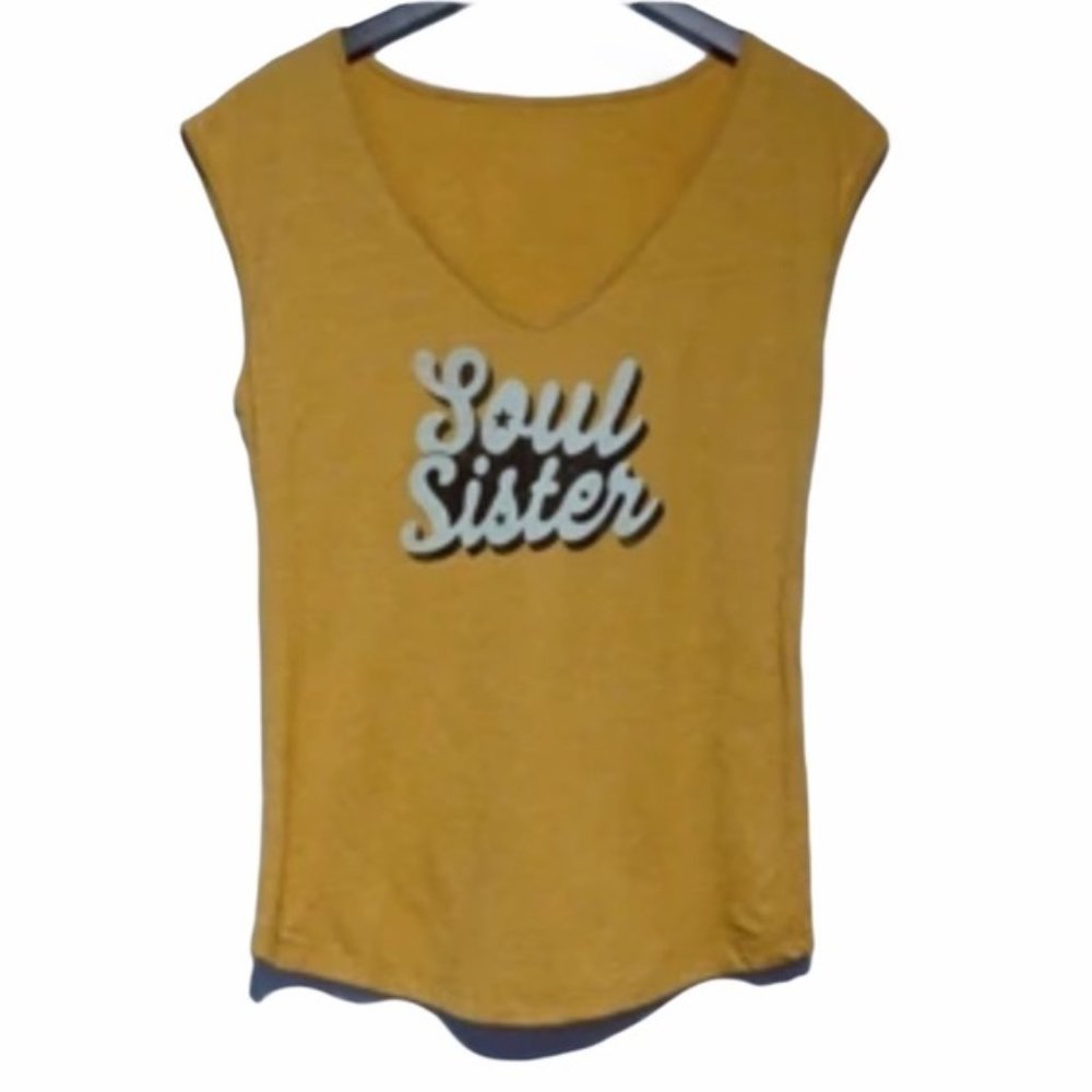 Soul Sister Yellow Women's V-Neck Tank Top